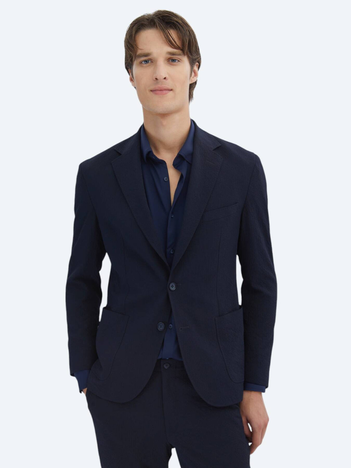 Gemustertes Modern Fit Anzug
