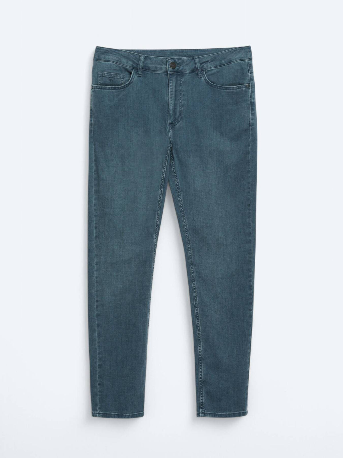 Denim-Mischung Slim Fit Baumwollhose