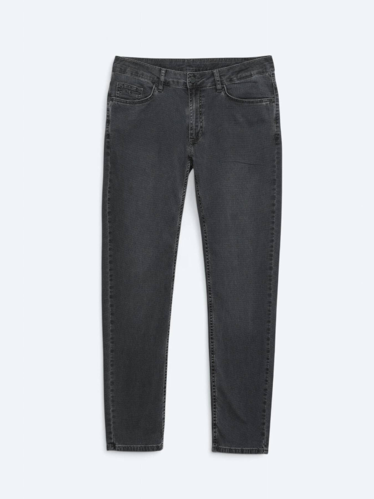 Denim-Mischung Slim Fit Baumwollhose