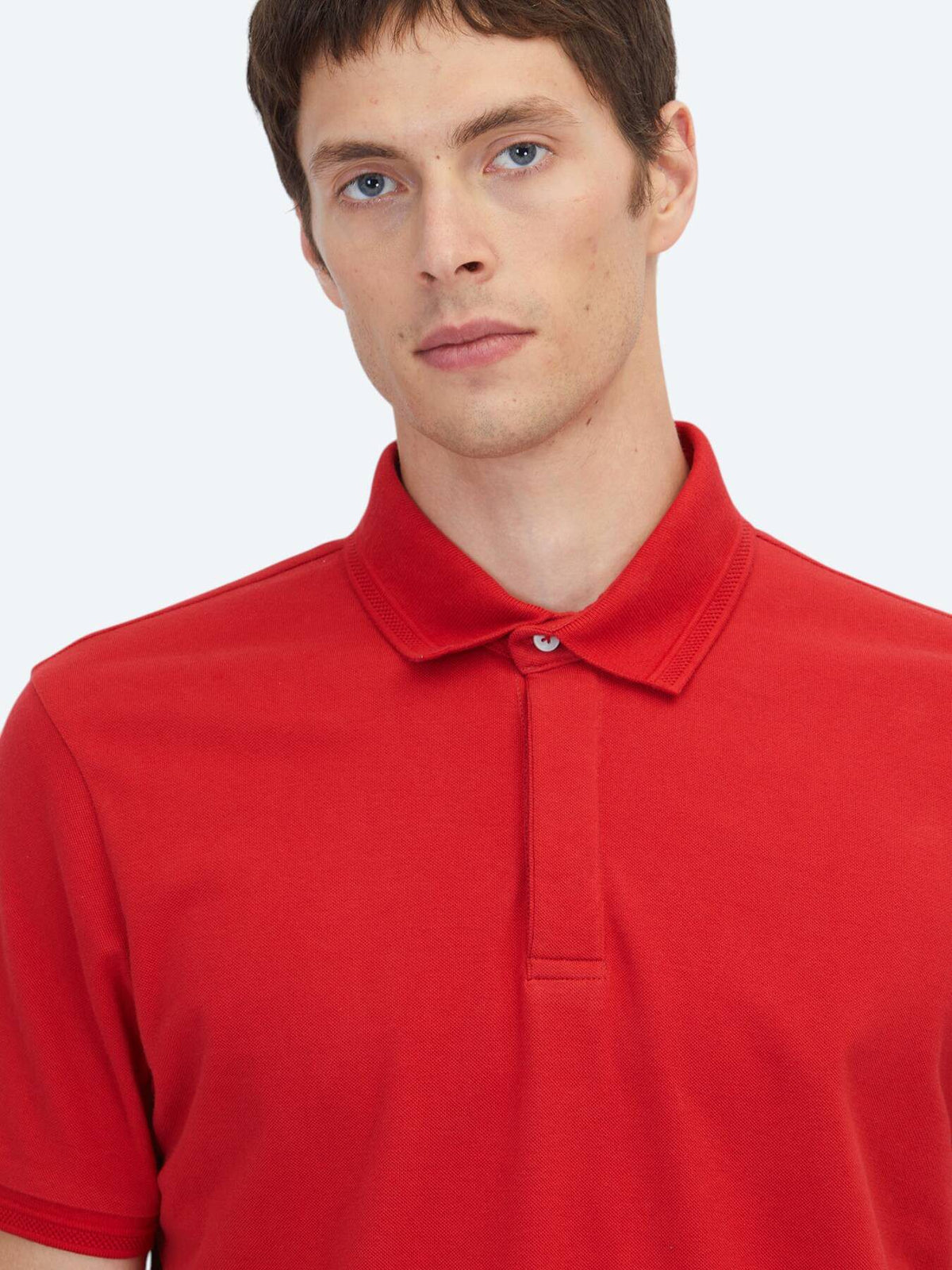 Einfaches Baumwoll-Polo mit Rollkragen