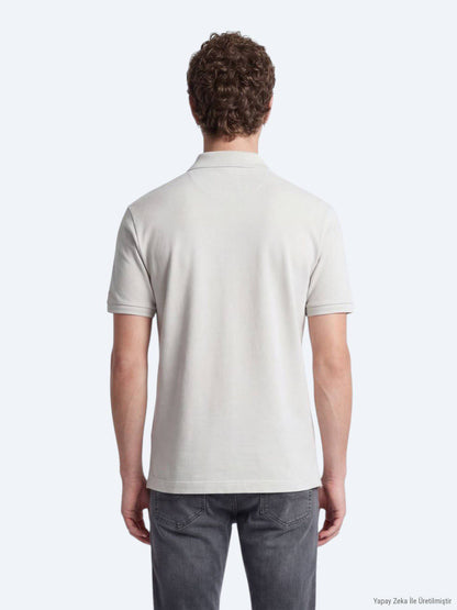 Einfaches Baumwoll-Polo mit Rollkragen