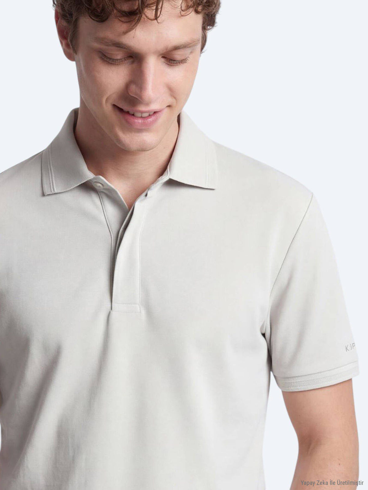 Einfaches Baumwoll-Polo mit Rollkragen
