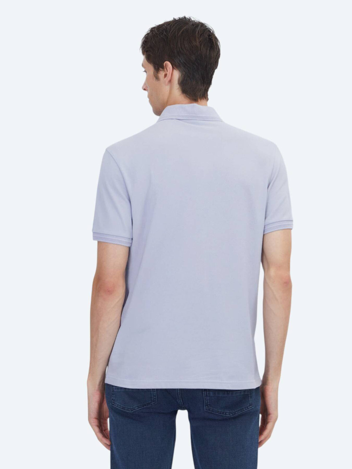 Einfaches Baumwoll-Polo mit Rollkragen