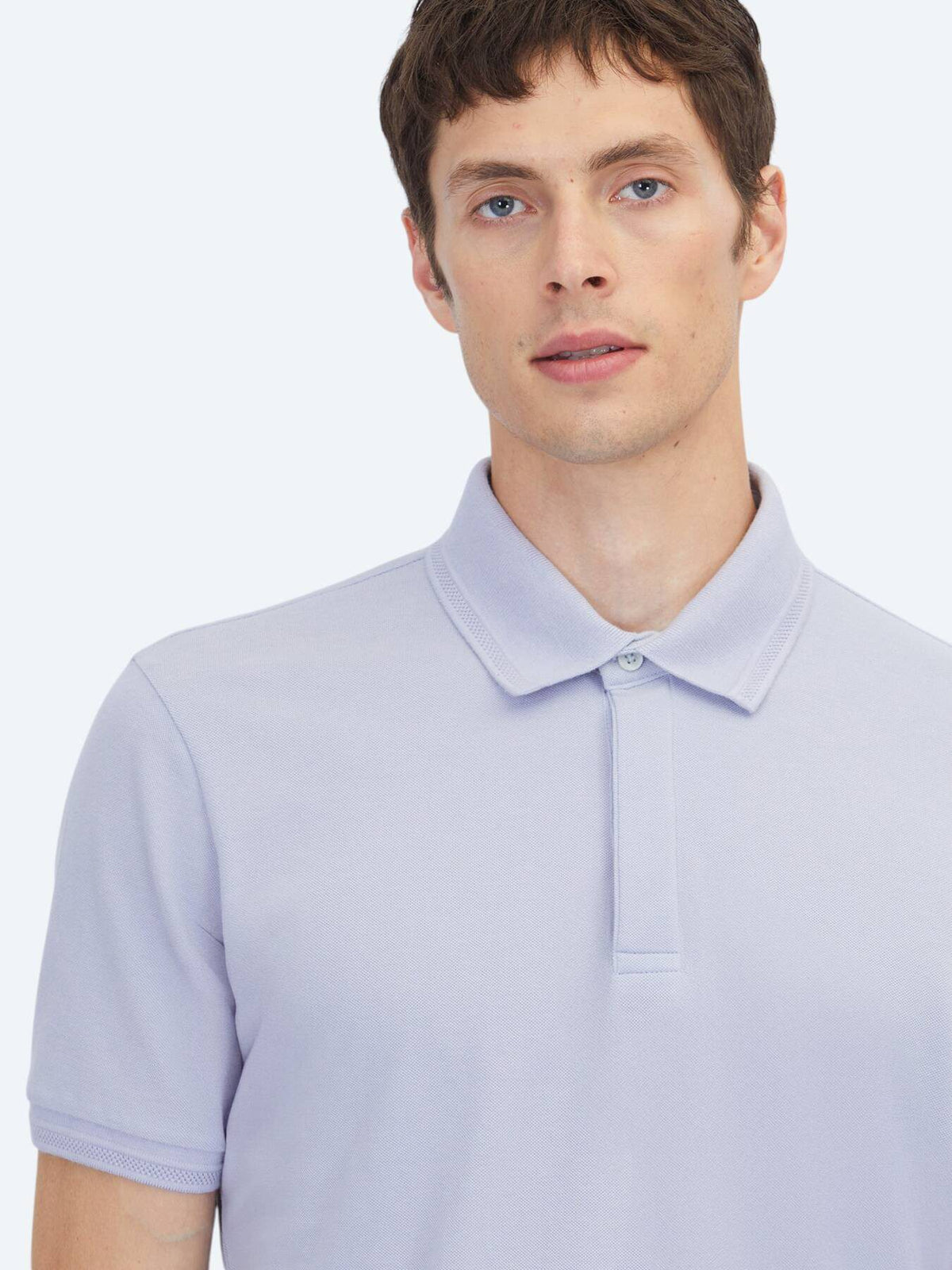 Einfaches Baumwoll-Polo mit Rollkragen