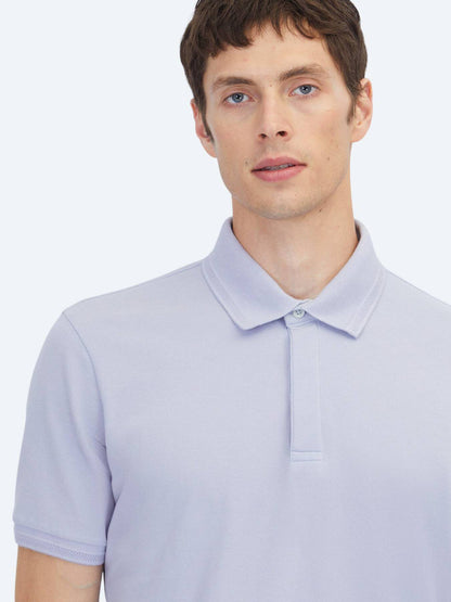 Einfaches Baumwoll-Polo mit Rollkragen