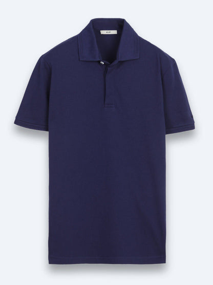 Einfaches Baumwoll-Polo mit Rollkragen