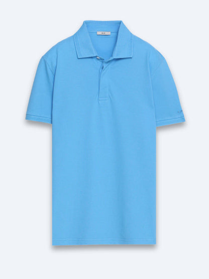 Einfaches Baumwoll-Polo mit Rollkragen