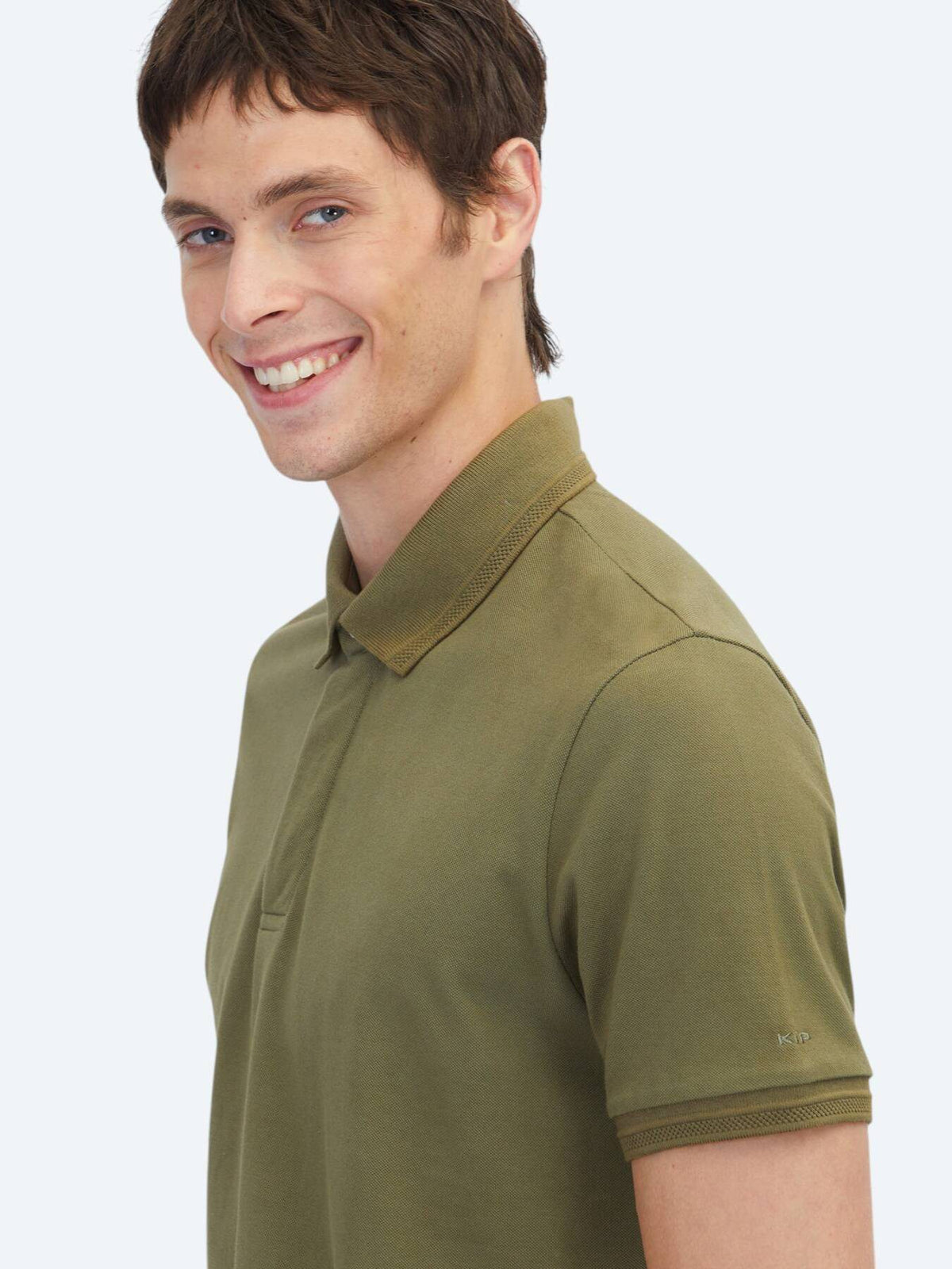 Einfaches Baumwoll-Polo mit Rollkragen