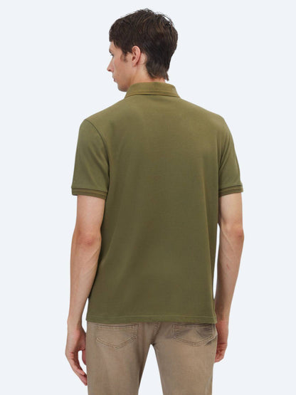 Einfaches Baumwoll-Polo mit Rollkragen
