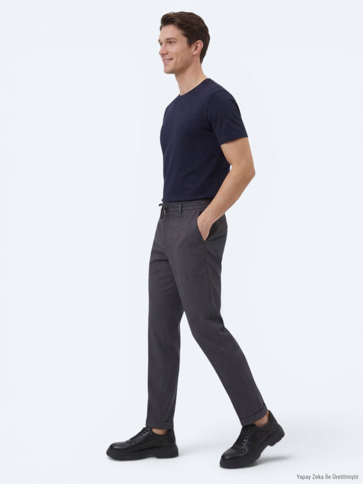 Flachgewebe Jogging Fit Baumwollmischung Hose
