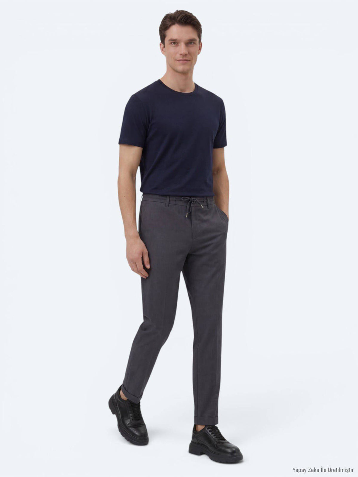 Flachgewebe Jogging Fit Baumwollmischung Hose