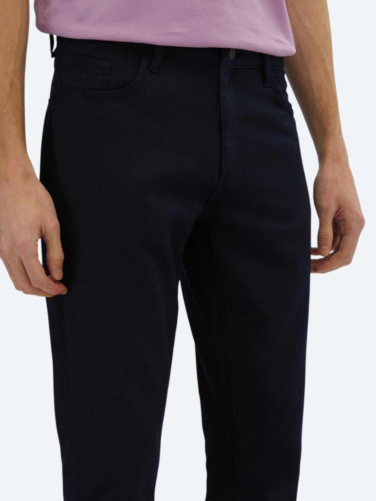 Leinenmischgewebe Regular Fit Baumwollmischung Freizeithose