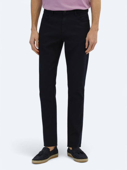 Leinenmischgewebe Regular Fit Baumwollmischung Freizeithose