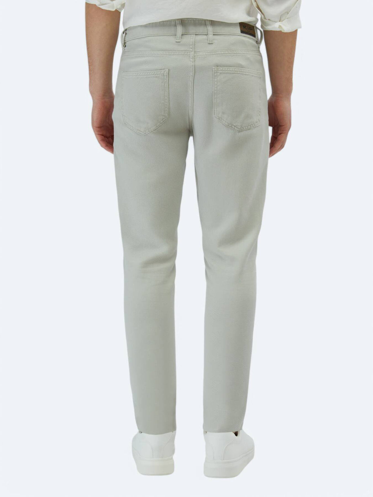 Leinenmischgewebe Regular Fit Baumwollmischung Freizeithose