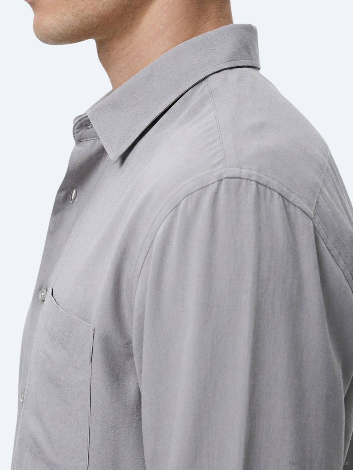 Einfaches Oversized Gewebtes Freizeithemd