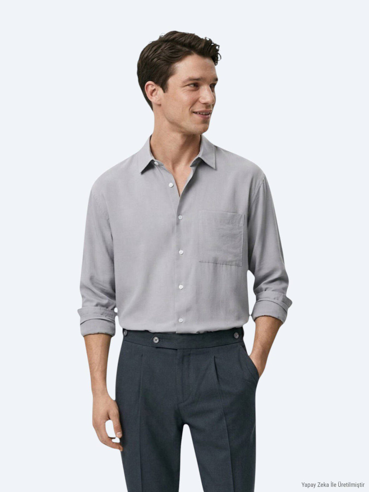 Einfaches Oversized Gewebtes Freizeithemd