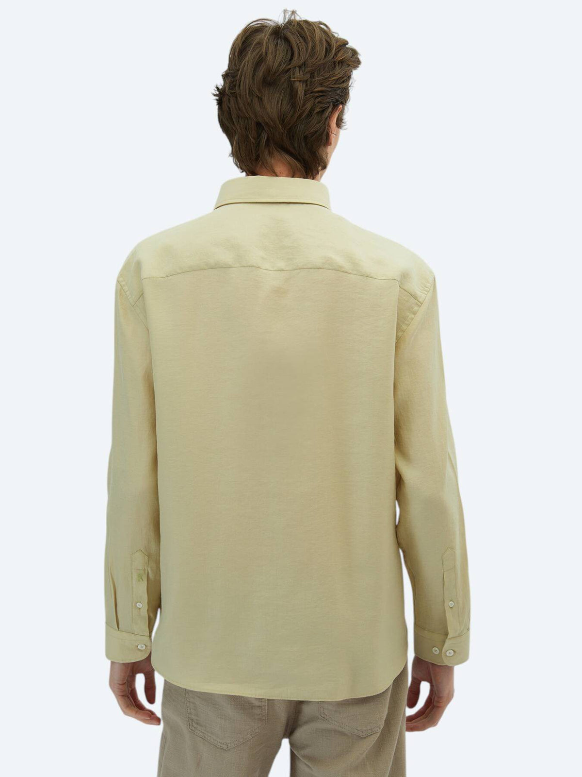 Einfaches Oversized Gewebtes Freizeithemd