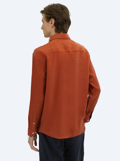 Einfaches Oversized Gewebtes Freizeithemd