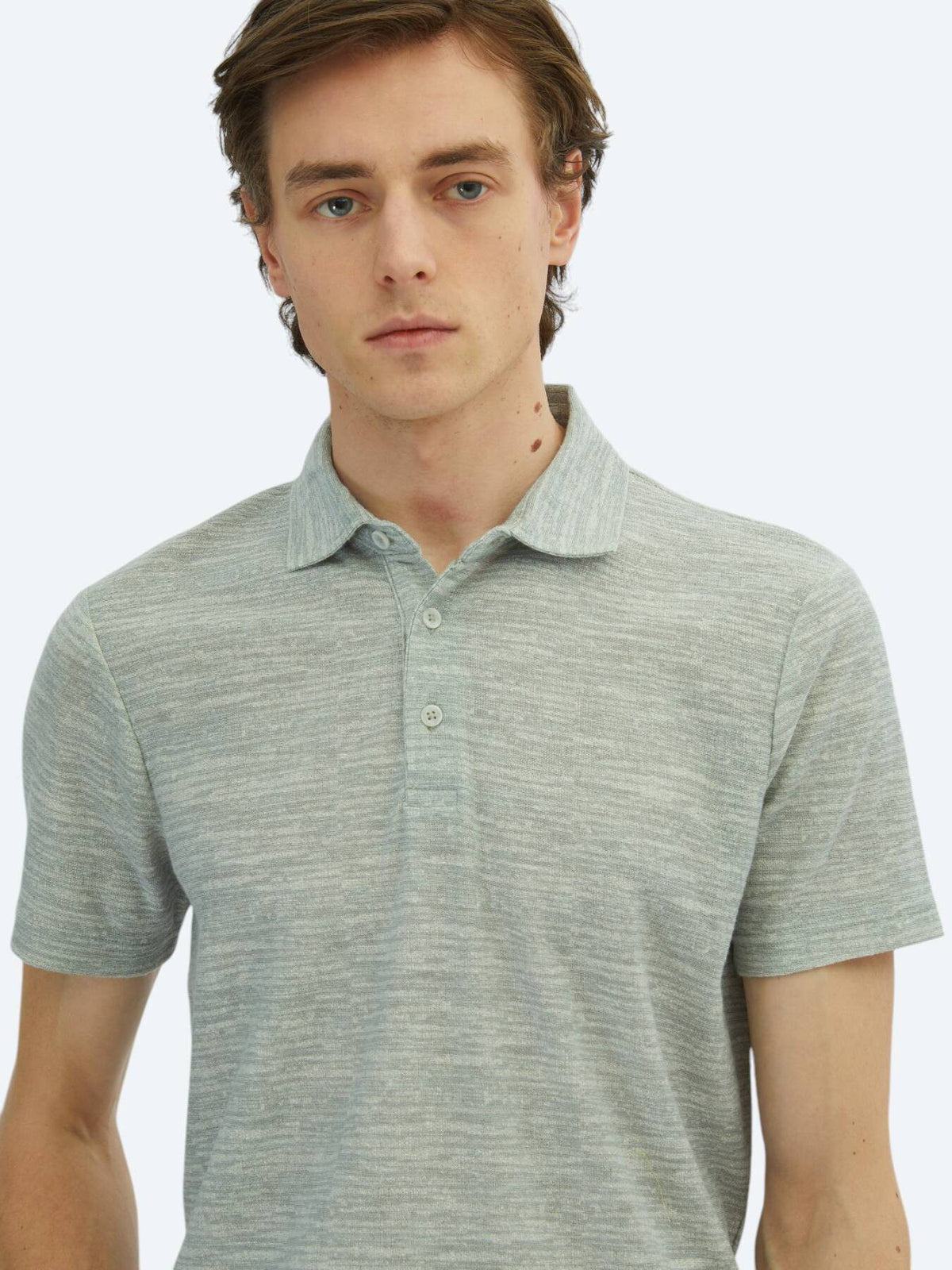 Bedrucktes Baumwollmischung Polo T-Shirt