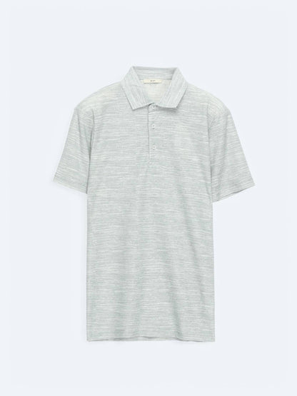 Bedrucktes Baumwollmischung Polo T-Shirt