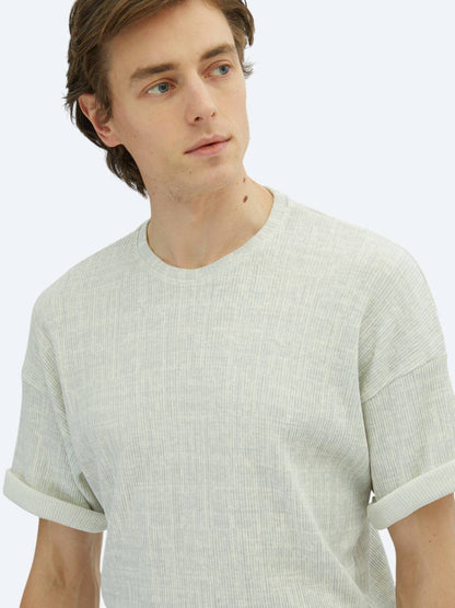 Gedrucktes Fahrrad Kragen Baumwollmischung T-Shirt