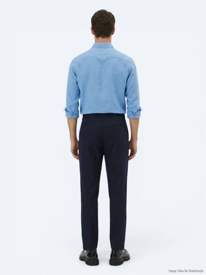Strukturierte Relax-Fit Hose
