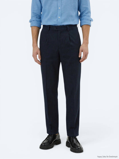 Strukturierte Relax-Fit Hose