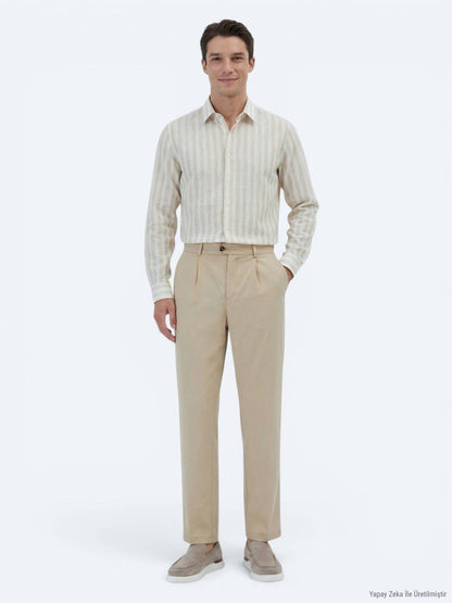 Strukturierte Relax-Fit Hose