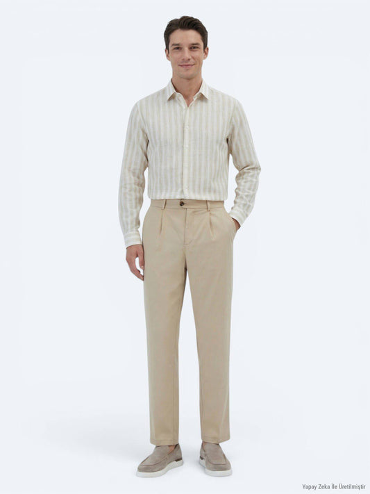Strukturierte Relax-Fit Hose