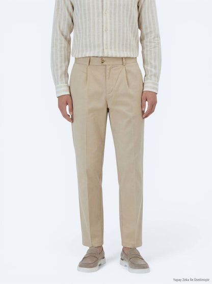 Strukturierte Relax-Fit Hose