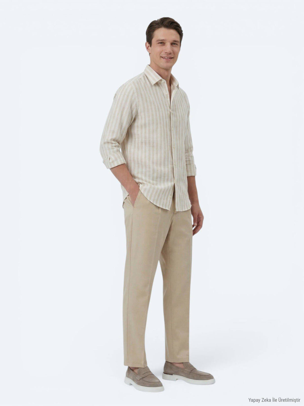 Strukturierte Relax-Fit Hose