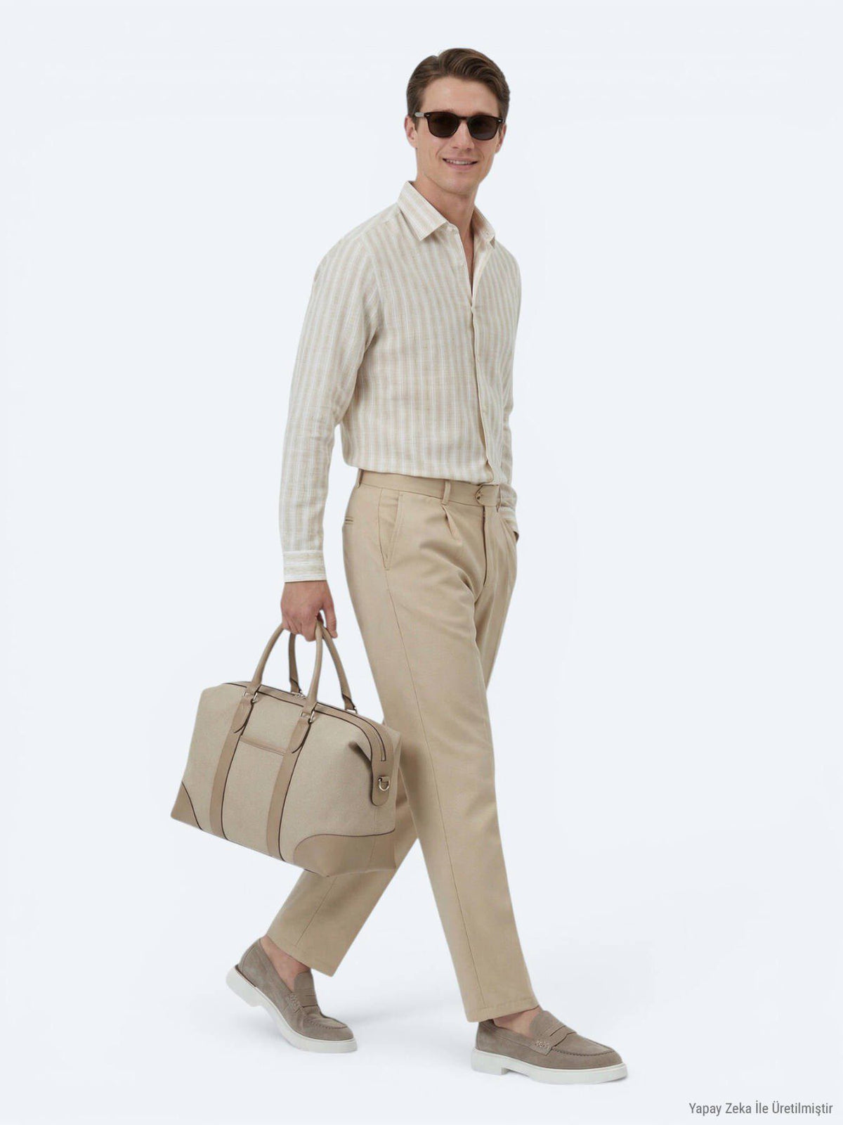 Strukturierte Relax-Fit Hose