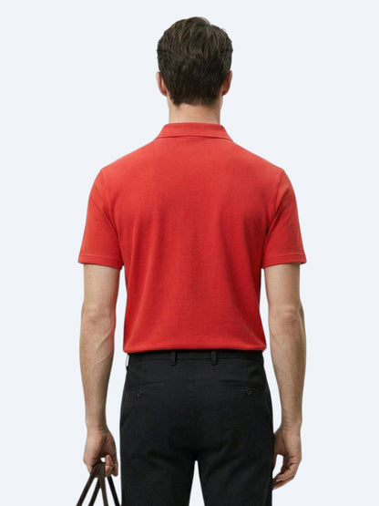 Einfaches Baumwoll-Polo mit Rollkragen