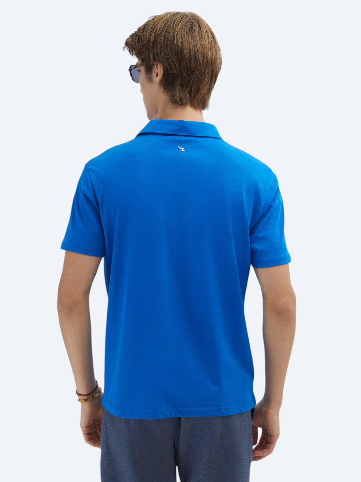 Einfaches Baumwoll-Polo mit Rollkragen