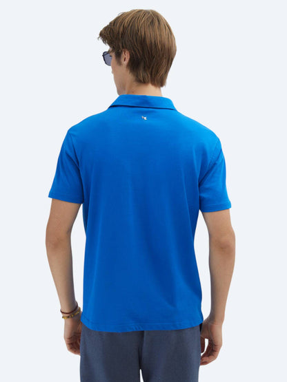 Einfaches Baumwoll-Polo mit Rollkragen