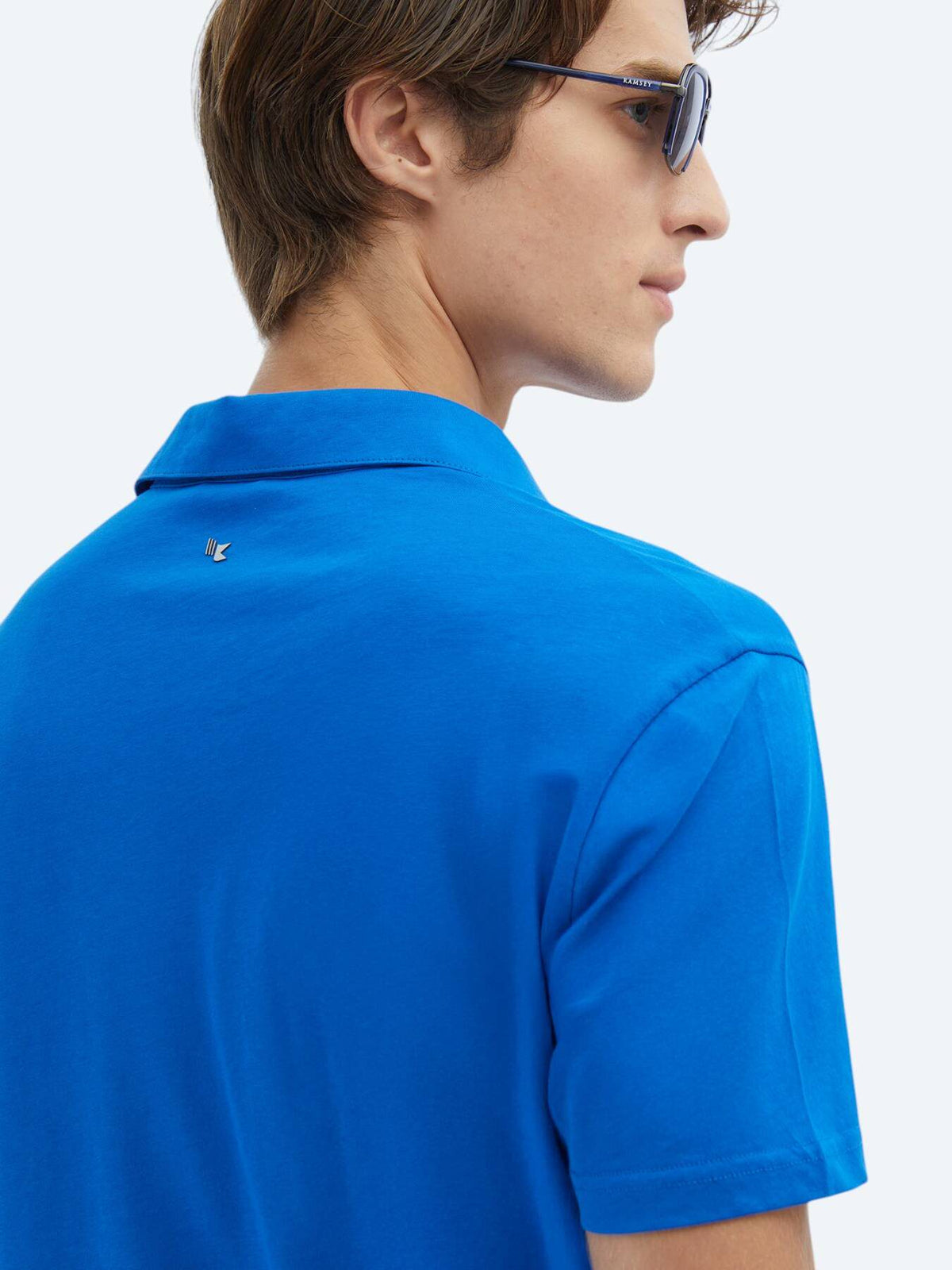 Einfaches Baumwoll-Polo mit Rollkragen