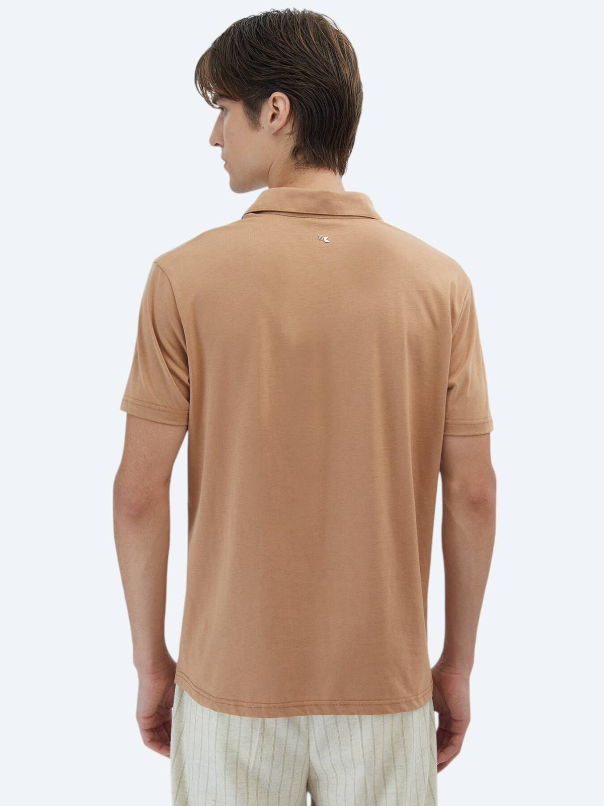 Einfaches Baumwoll-Polo mit Rollkragen