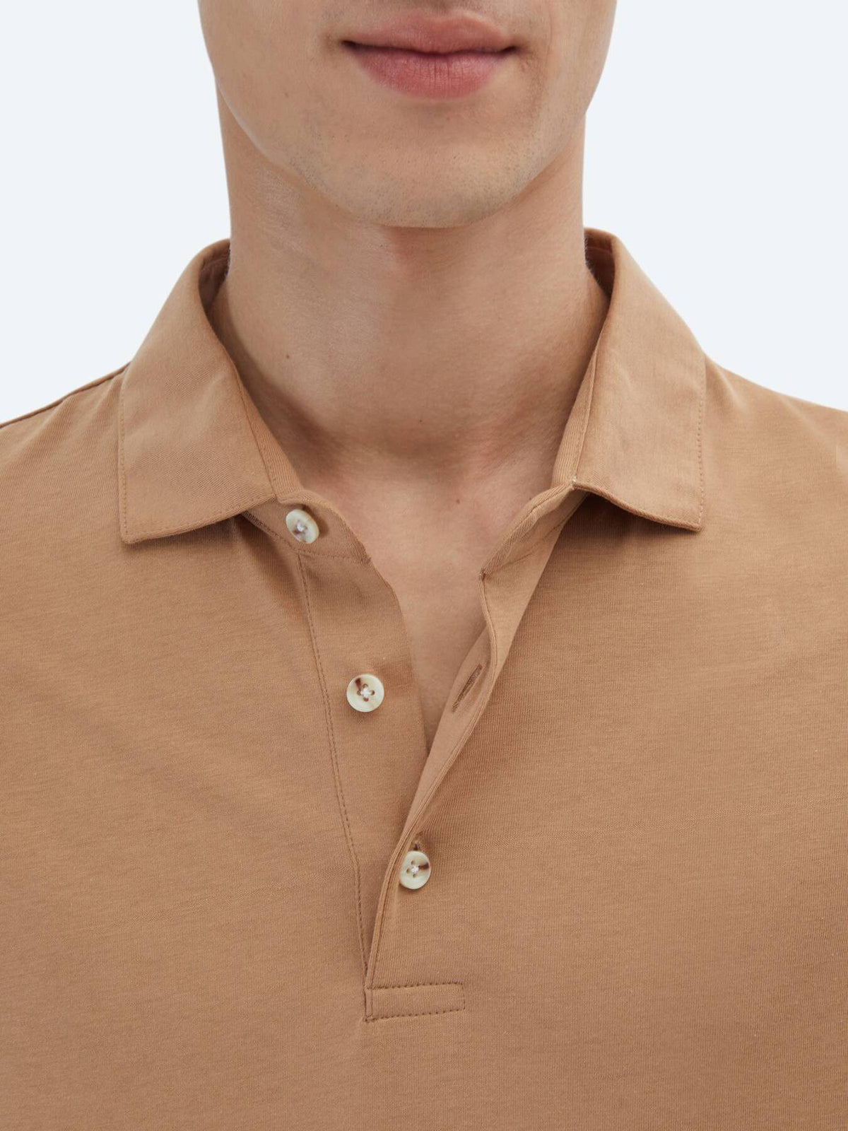 Einfaches Baumwoll-Polo mit Rollkragen