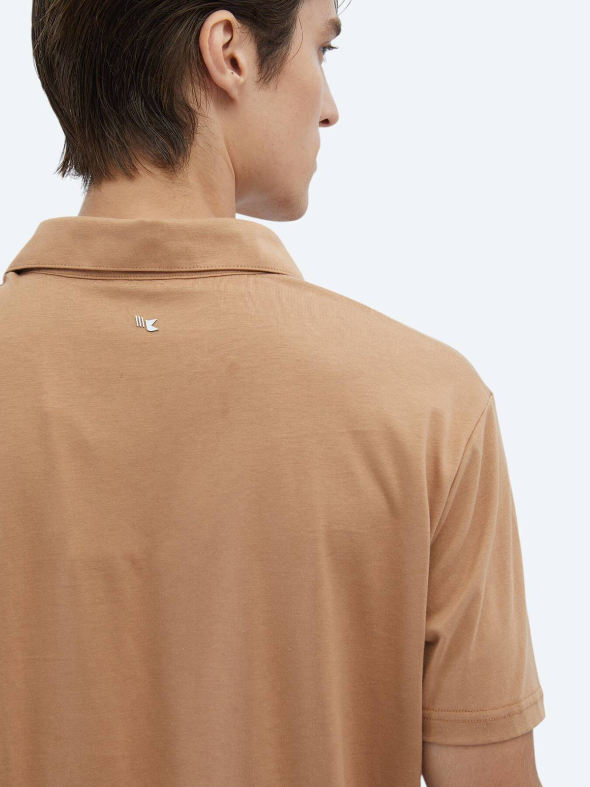 Einfaches Baumwoll-Polo mit Rollkragen