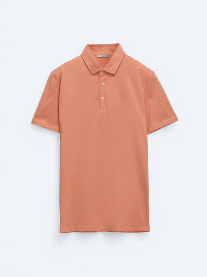 Einfaches Baumwoll-Polo mit Rollkragen