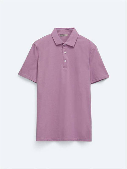 Lila Polo-Shirt aus 100% Baumwolle