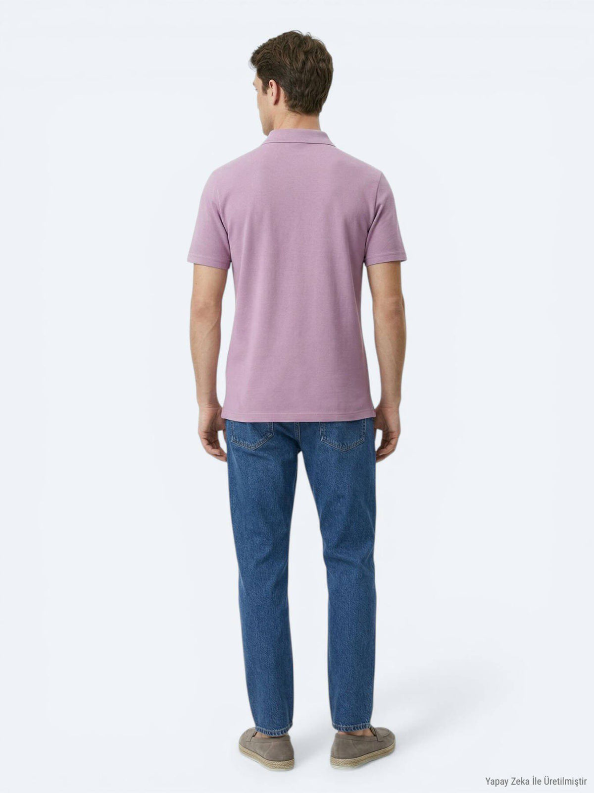 Lila Polo-Shirt aus 100% Baumwolle
