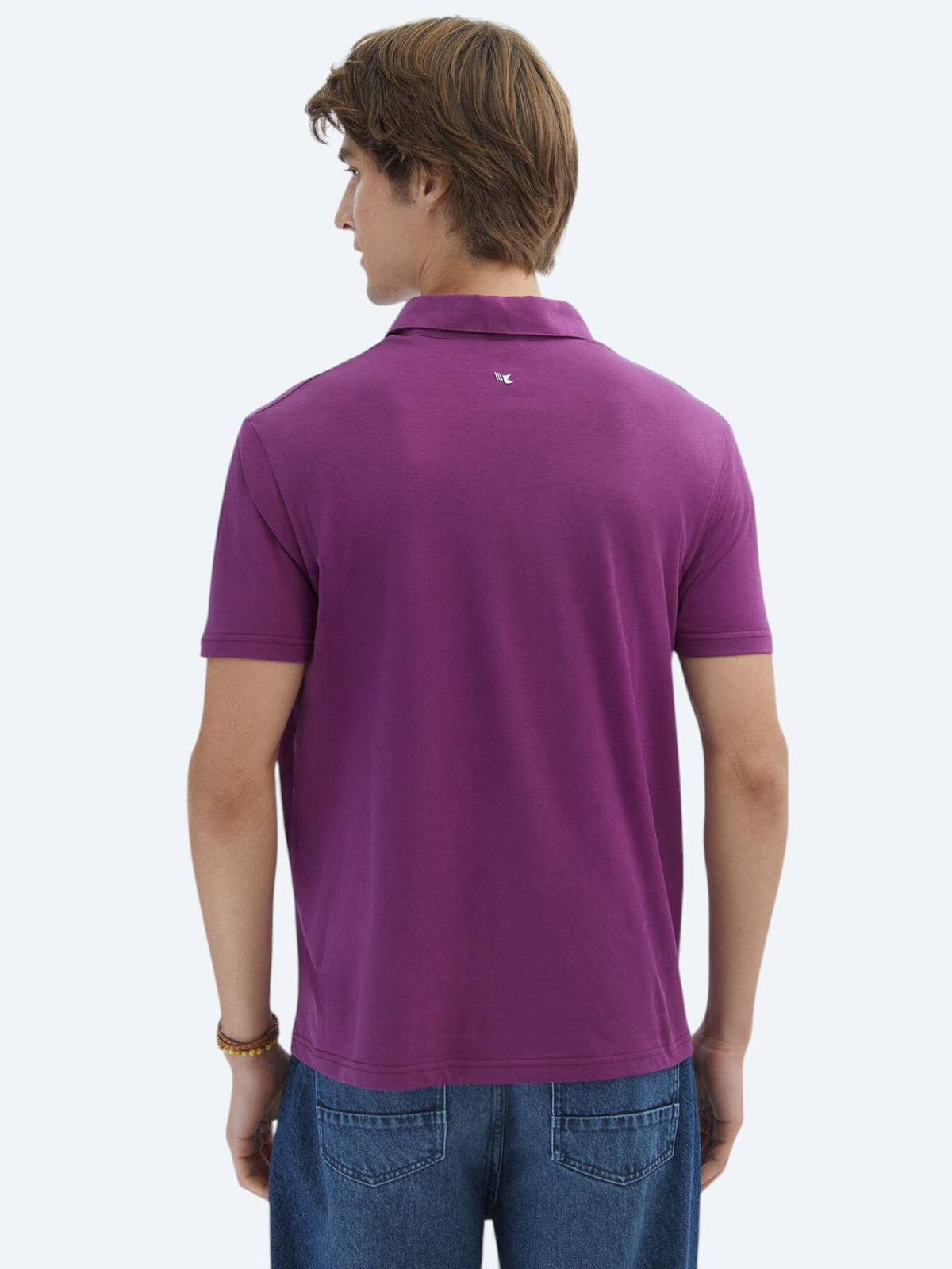 Einfaches Baumwoll-Polo mit Rollkragen