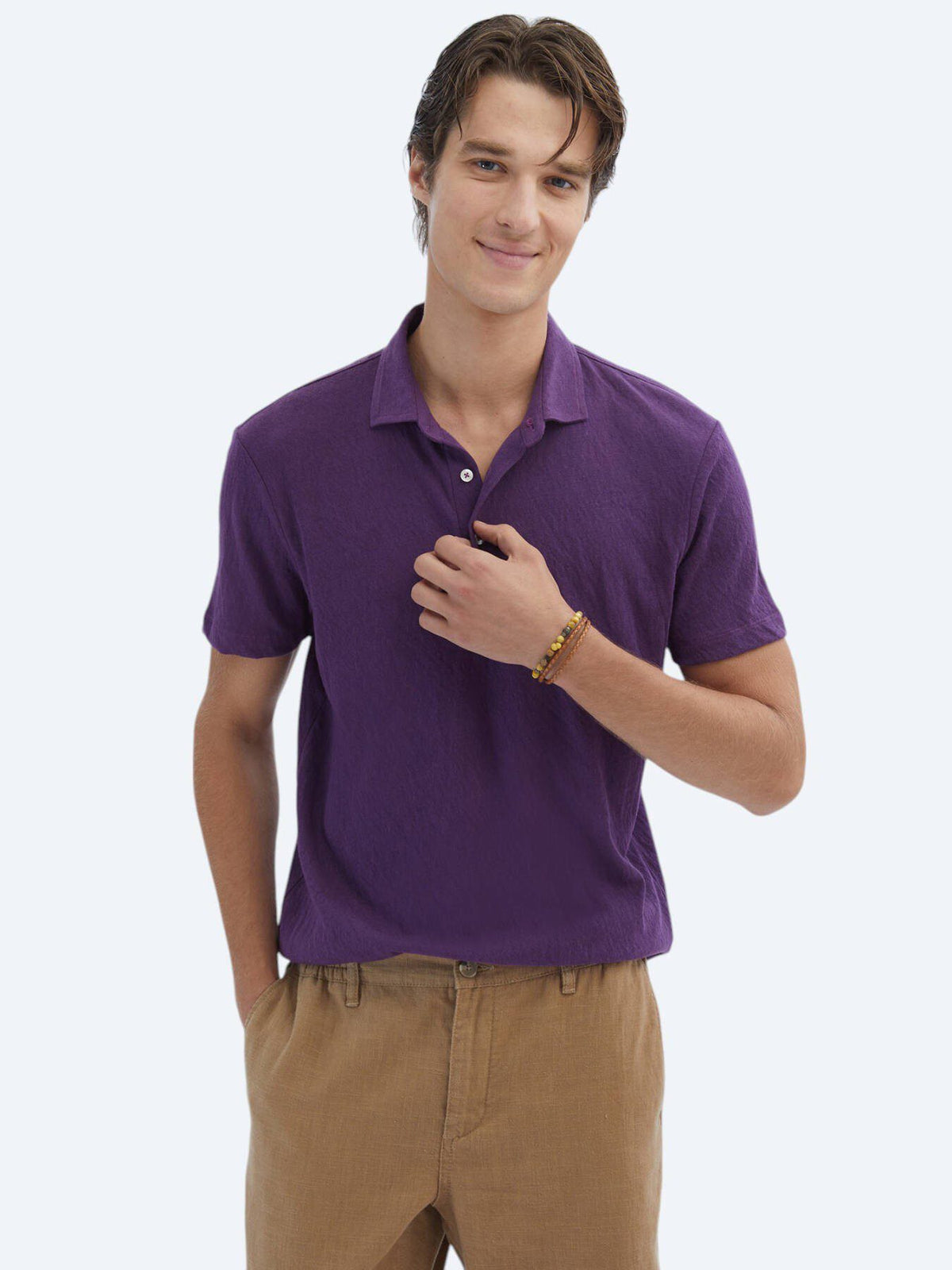 Einfaches Baumwoll-Polo-T-Shirt