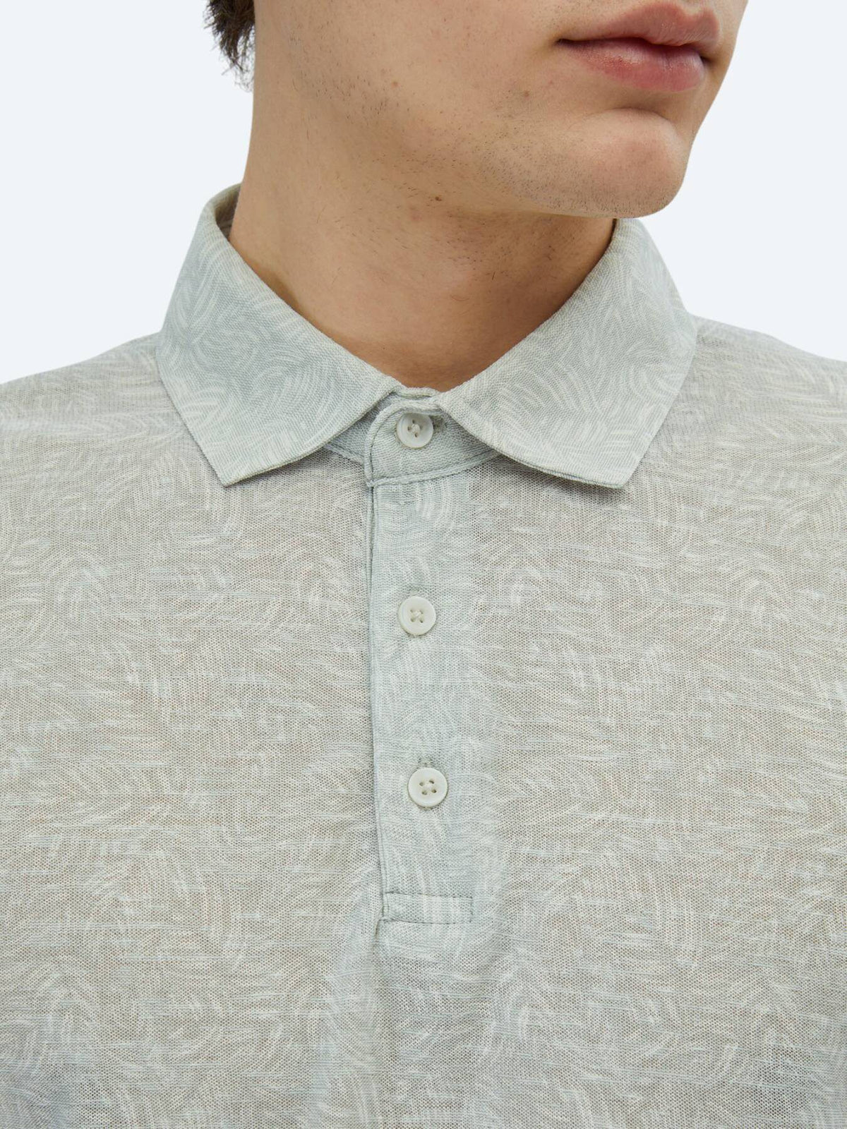 Bedrucktes Baumwollmischung Polo T-Shirt