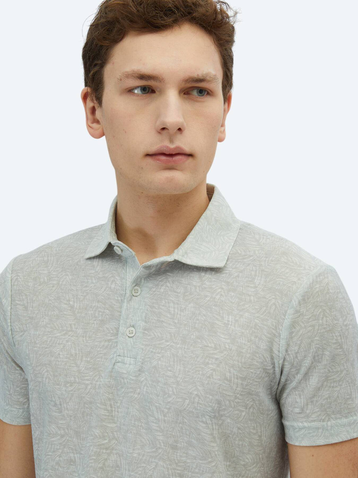Bedrucktes Baumwollmischung Polo T-Shirt