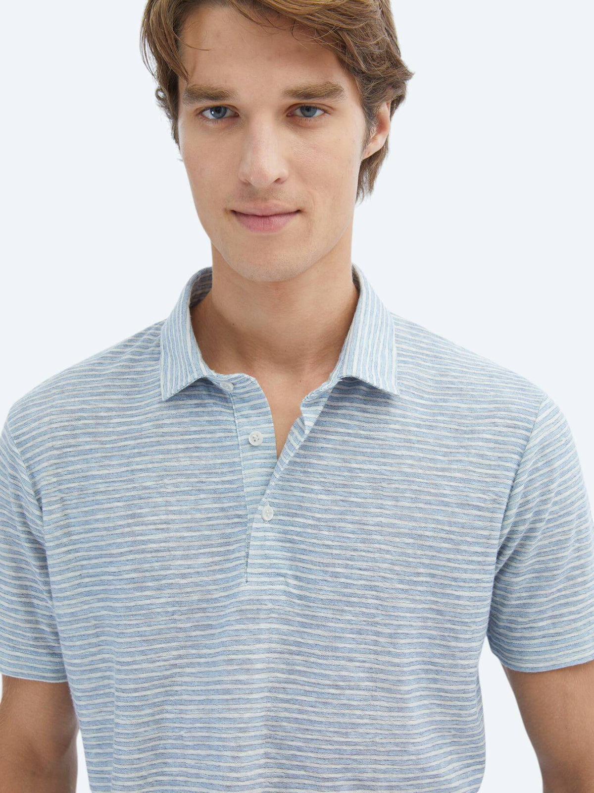 Bedrucktes Baumwollmischung Polo T-Shirt