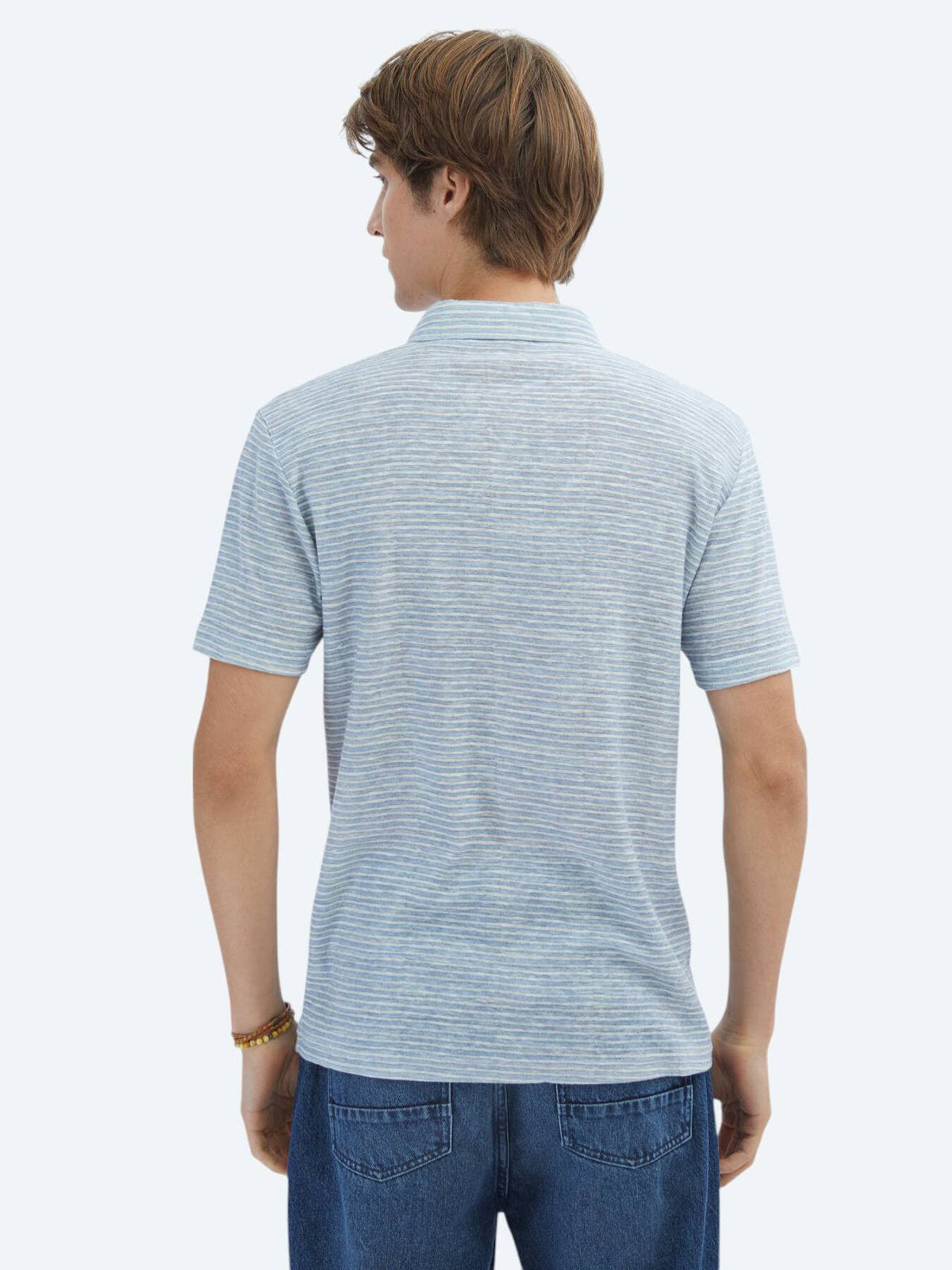 Bedrucktes Baumwollmischung Polo T-Shirt