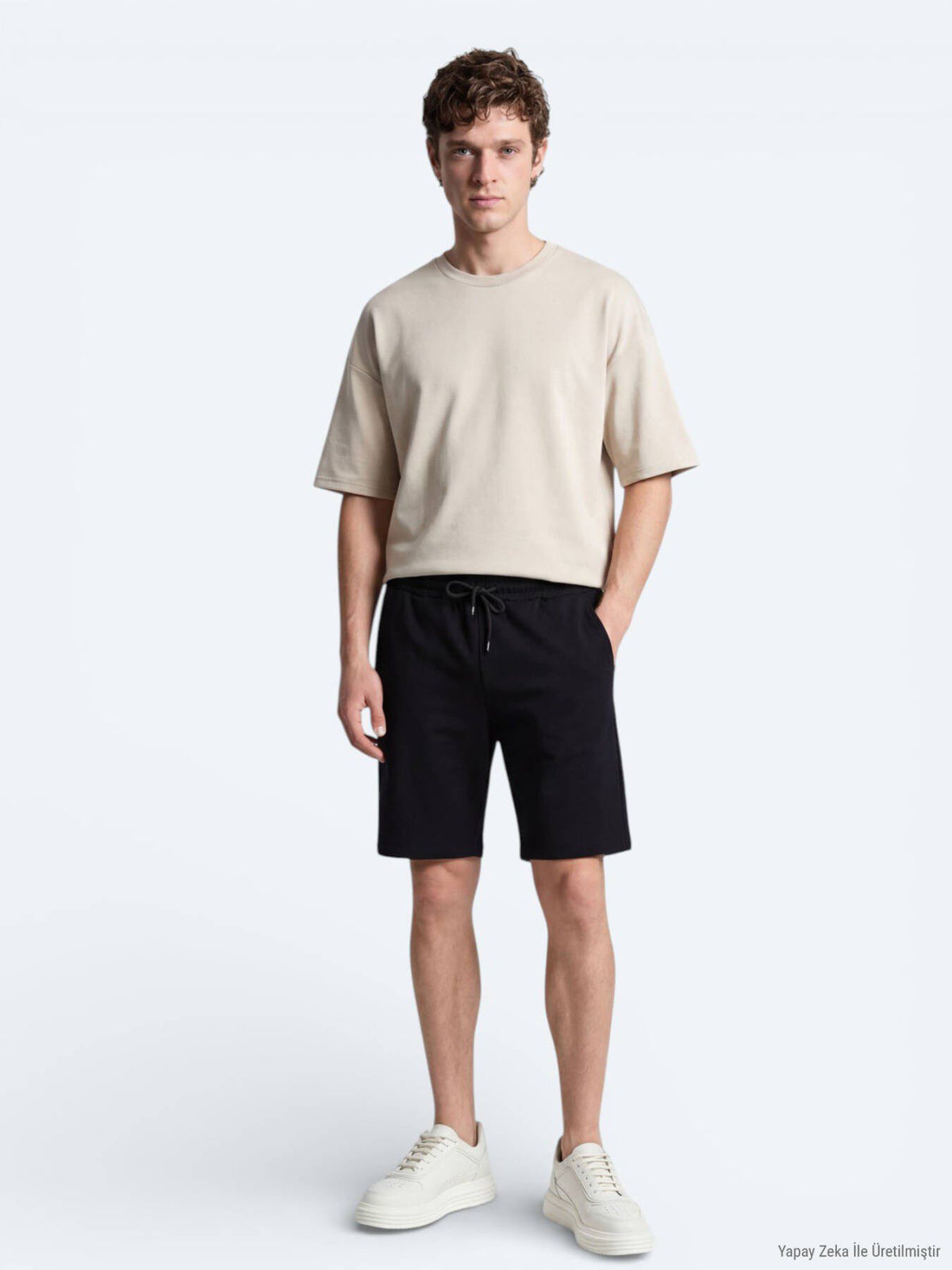 Gestrickte Jogging-Fit Sport-Shorts