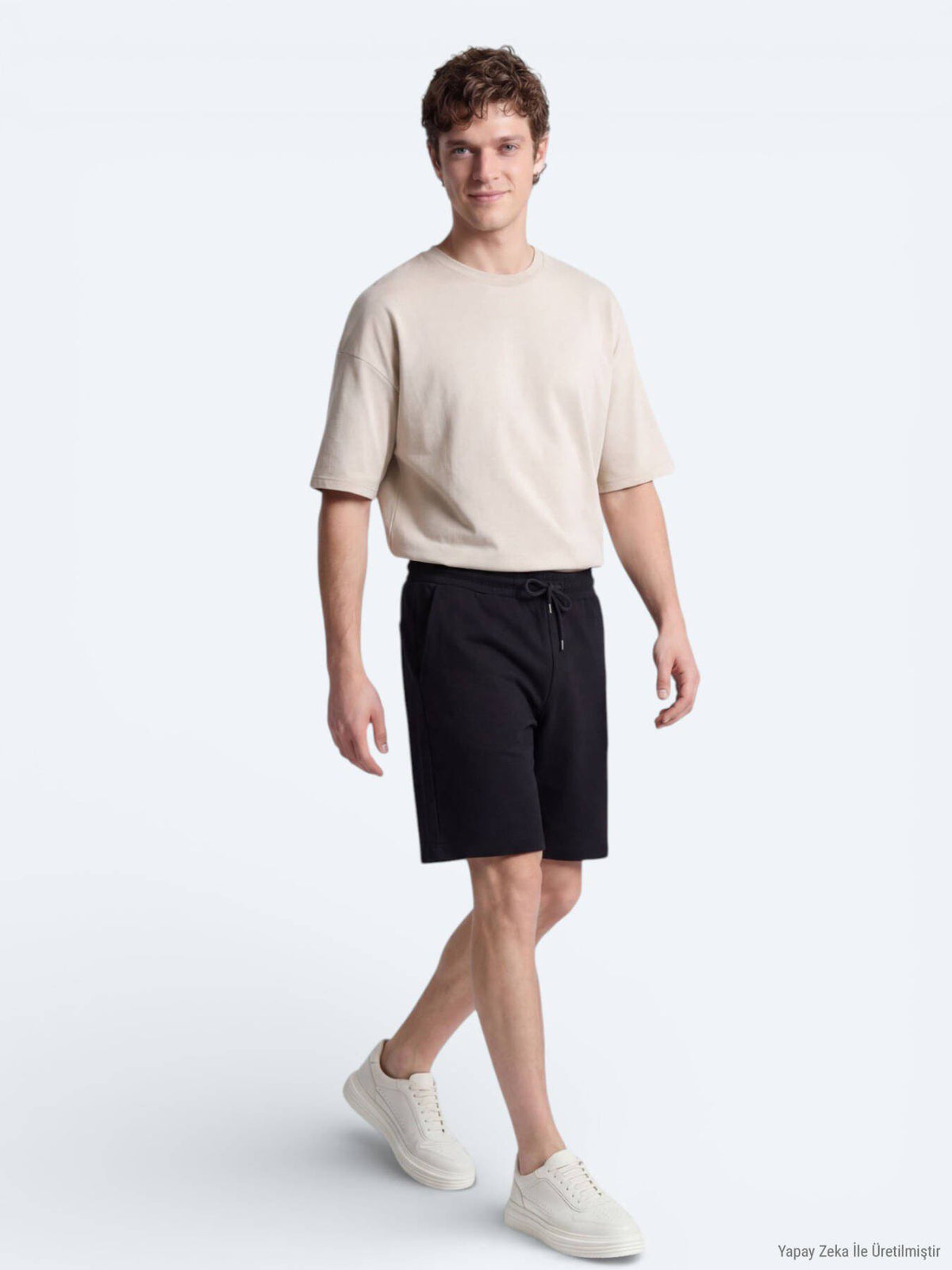 Gestrickte Jogging-Fit Sport-Shorts